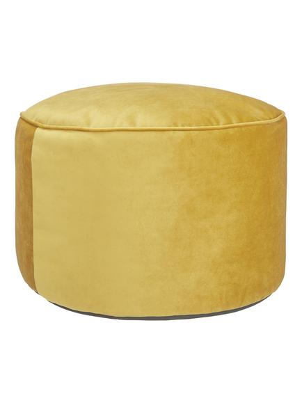 John Lewis Velvet Pouffe, Gold