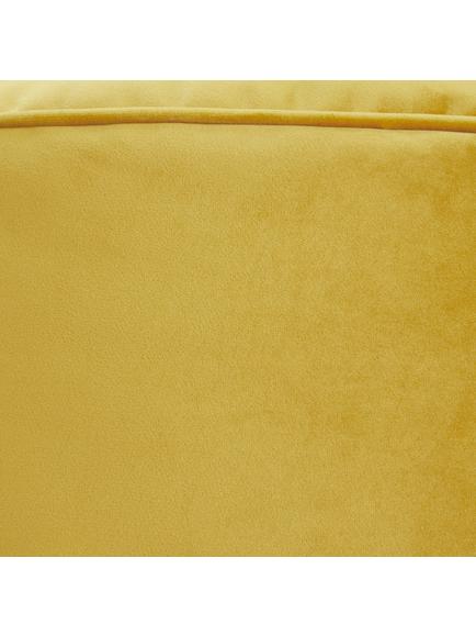John Lewis Velvet Pouffe - view 2, Gold
