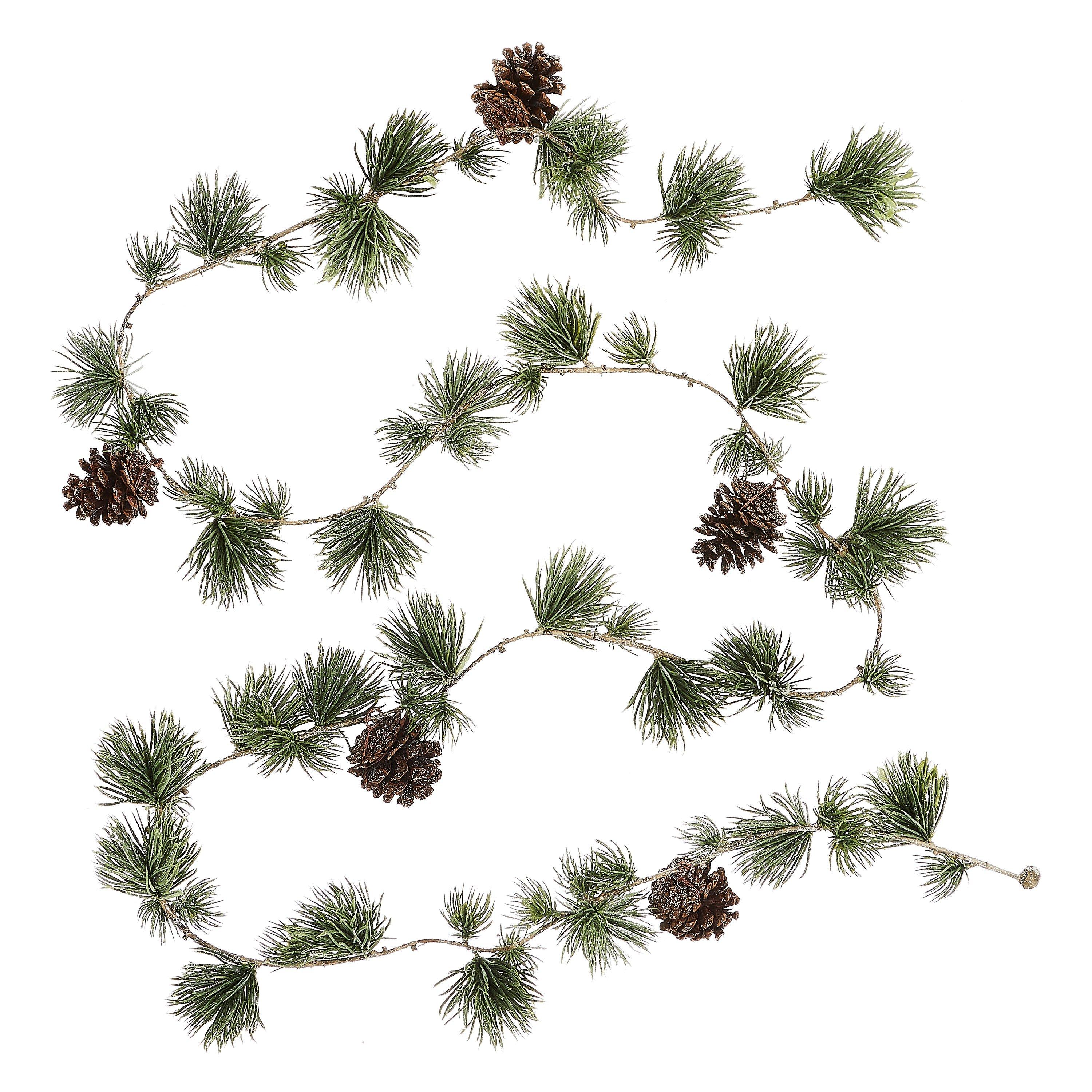 John Lewis & Partners Glitter Pine Cone Slim Garland