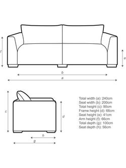 John Lewis Tokyo Grand 4 Seater Sofa - view 2, 