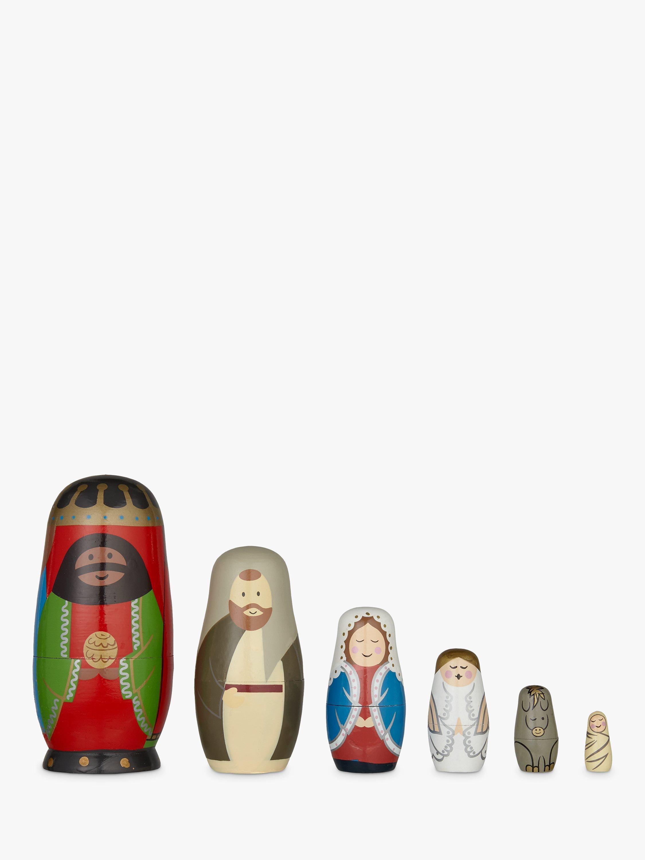 John Lewis & Partners Nativity Russian Dolls, Set of 6
