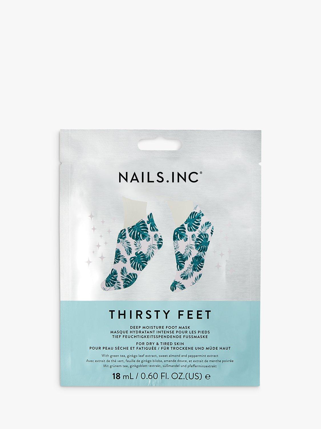 Product image 1 of 3, which shows Nails Inc Thirsty Feet Deep Moisture Foot Mask, 18ml