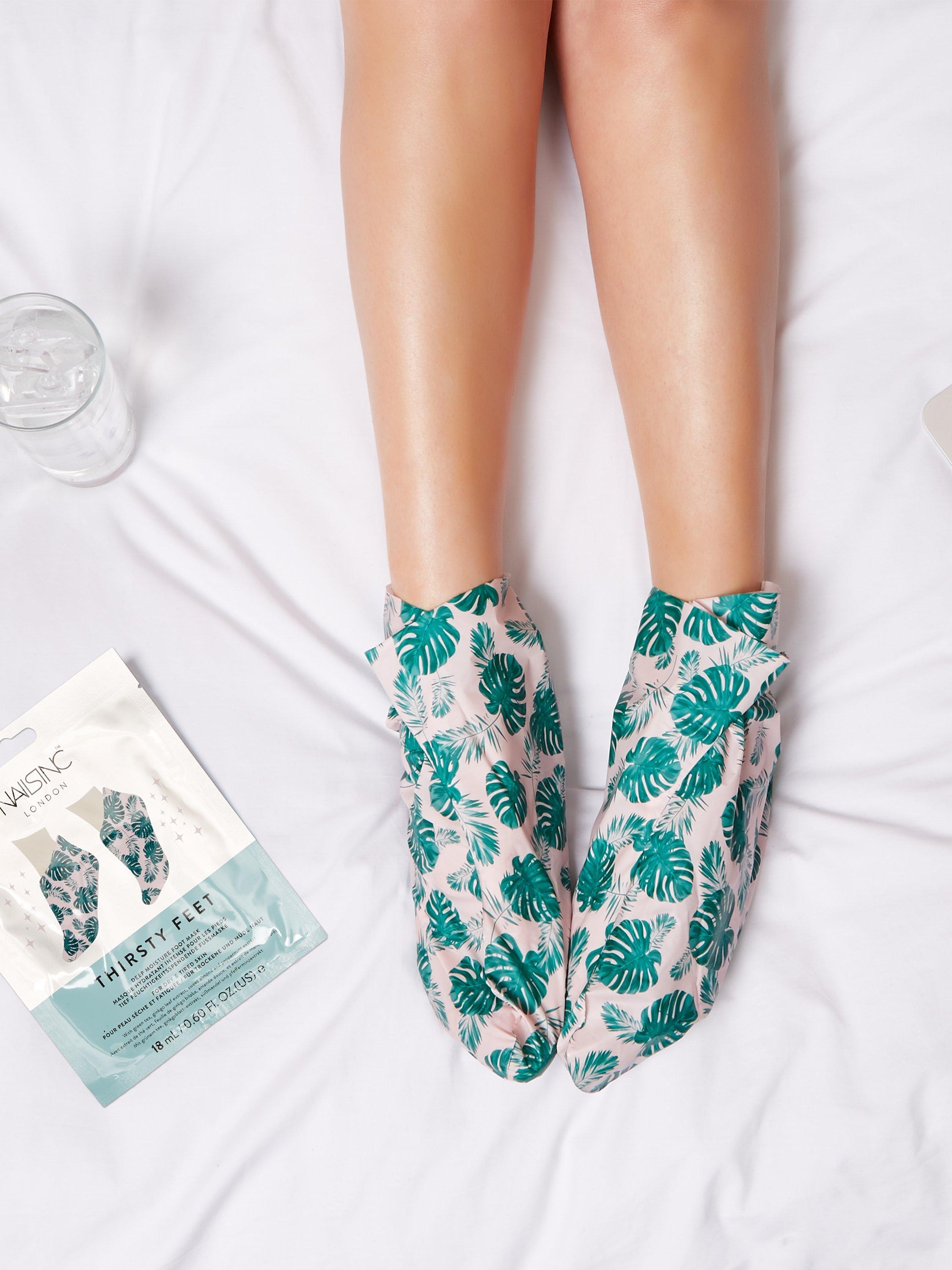 Product image 3 of 3, which shows Nails Inc Thirsty Feet Deep Moisture Foot Mask, 18ml