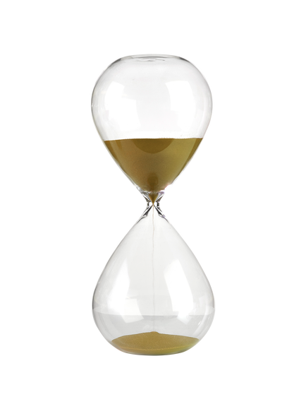 pols potten Hourglass Ball Sandglass, Large, Gold, Gold