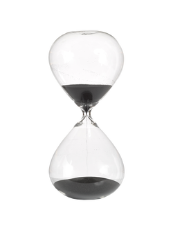 pols potten Hourglass Ball Sandglass, Medium, Black
