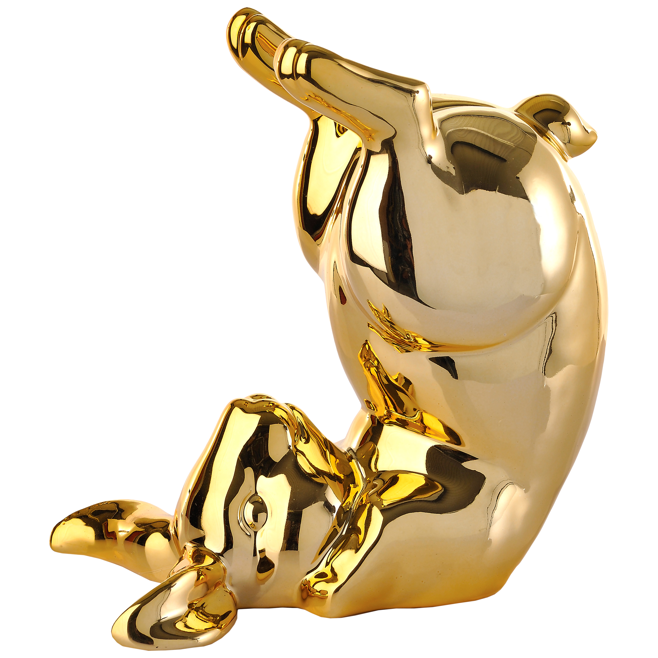 Pols Potten Money Box Playful Bunny, Gold