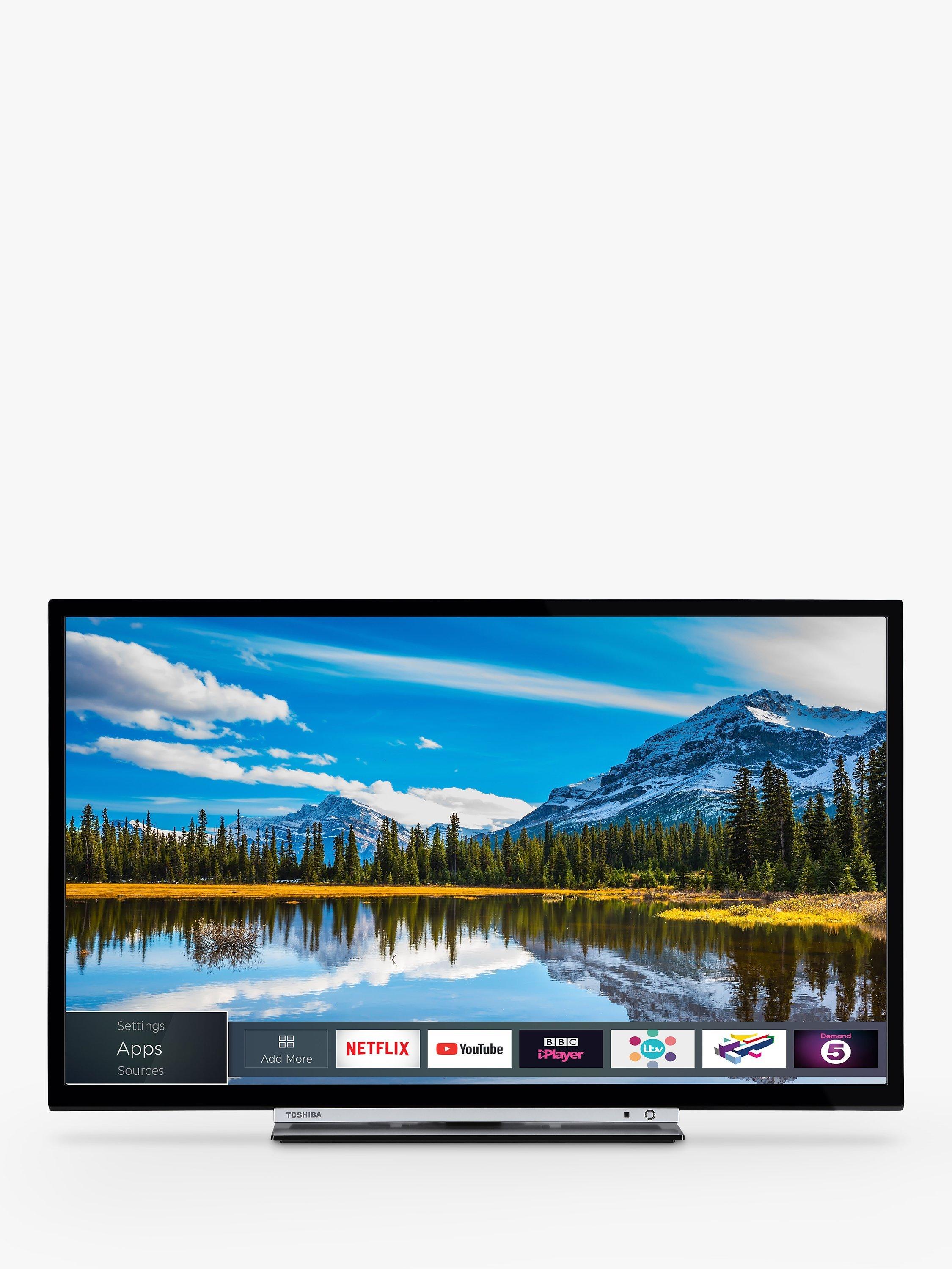 Toshiba 24W3863DB LED HD Ready 720p Smart TV, 24" with Freeview HD & Freeview Play, Black