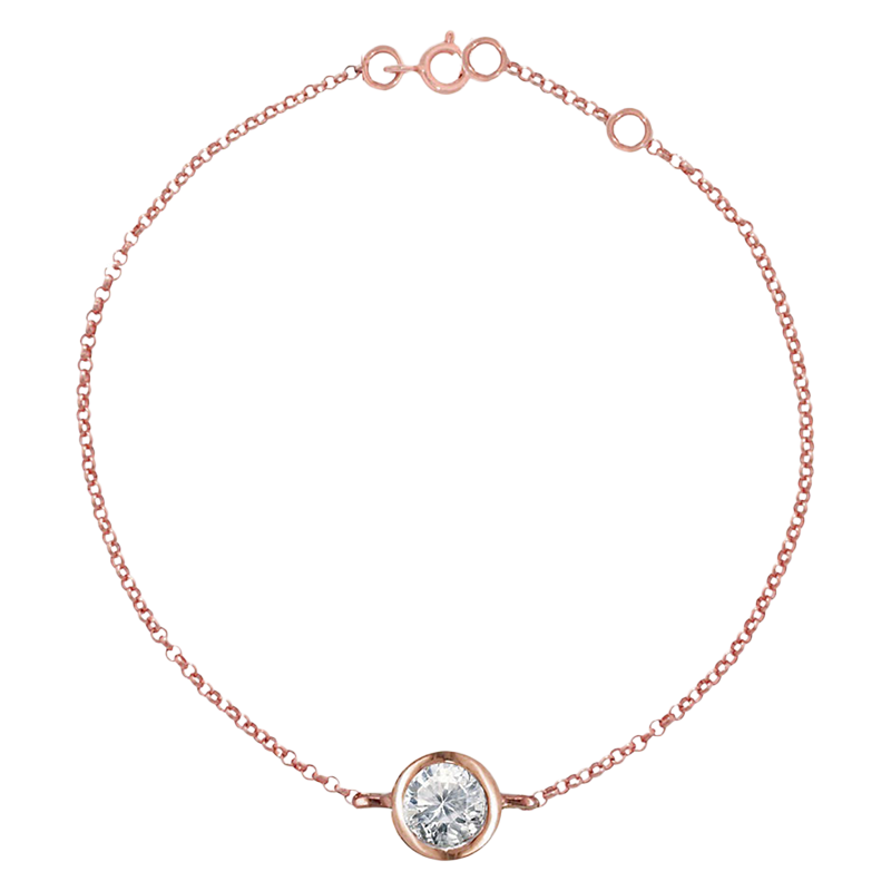 Product image 1 of 3, which shows London Road 9ct Gold Portobello Raindrop Diamond Bracelet, Rose Gold