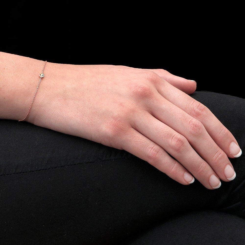 Product image 2 of 3, which shows London Road 9ct Gold Portobello Raindrop Diamond Bracelet, Rose Gold