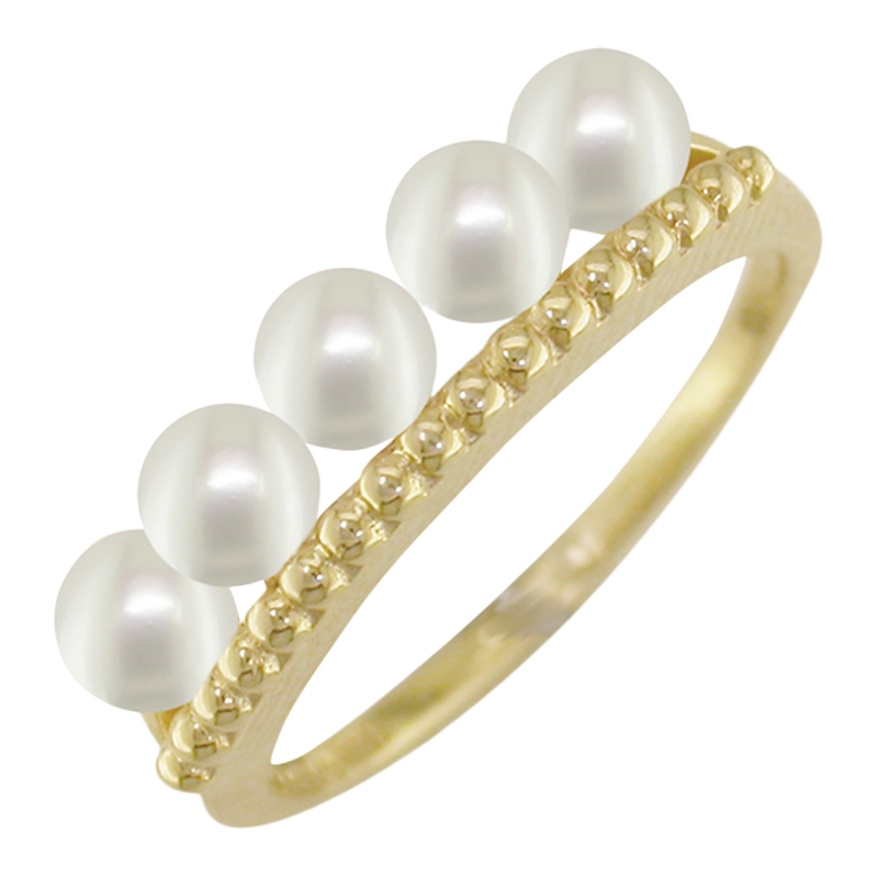 Product image 1 of 3, which shows London Road 9ct Gold Pearl Bar Cocktail Ring, Gold, N