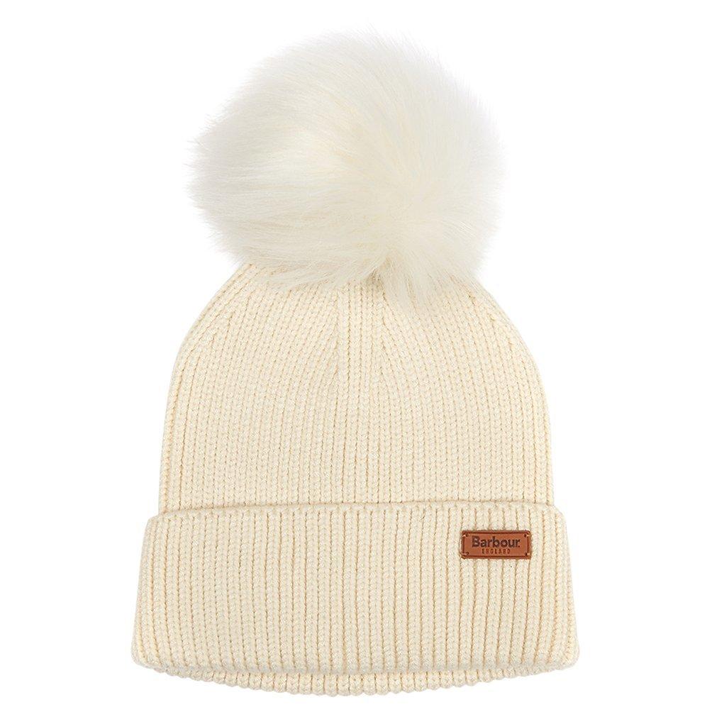 Barbour Dover Pom Beanie Hat Cream