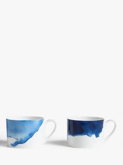 Rick Stein Coves of Cornwall Treyarnon Bay Cups, 220ml, Set of 2, Blue, Blue