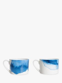 Rick Stein Coves of Cornwall Treyarnon Bay Cups, 220ml, Set of 2, Blue - view 2, Blue