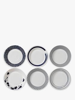 Royal Doulton Pacific Porcelain Pasta Bowls, Set of 6, 23cm, Blue, Blue