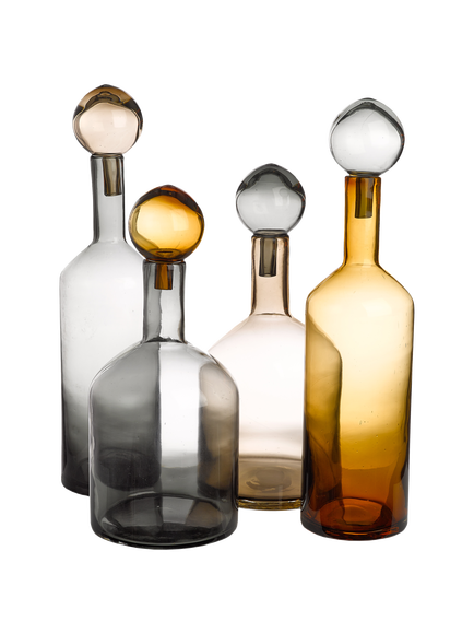 pols potten Large Glass Bubbles & Bottles Ornaments, Set of 4, Assorted, Assorted