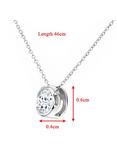 Mogul 9ct White Gold Diamond Round Pendant Necklace, 0.50ct