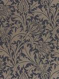 Morris & Co. Pure Thistle Wallpaper, Black Ink