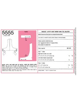 Simplicity Women's Jiffy Knit Wrap And Tie Halter, 5555, One Size - view 2, 