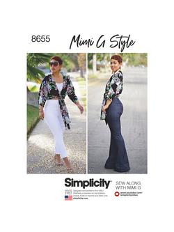 Simplicity Mimi G Style Women's Trousers and Blouse Sewing Pattern, 8655, 