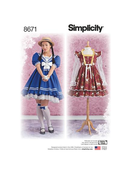Simplicity Sweet Lolita Dress, 8671, 