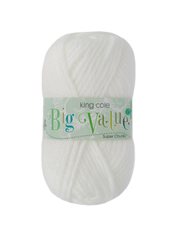 King Cole Big Value Super Chunky Yarn, 100g, White
