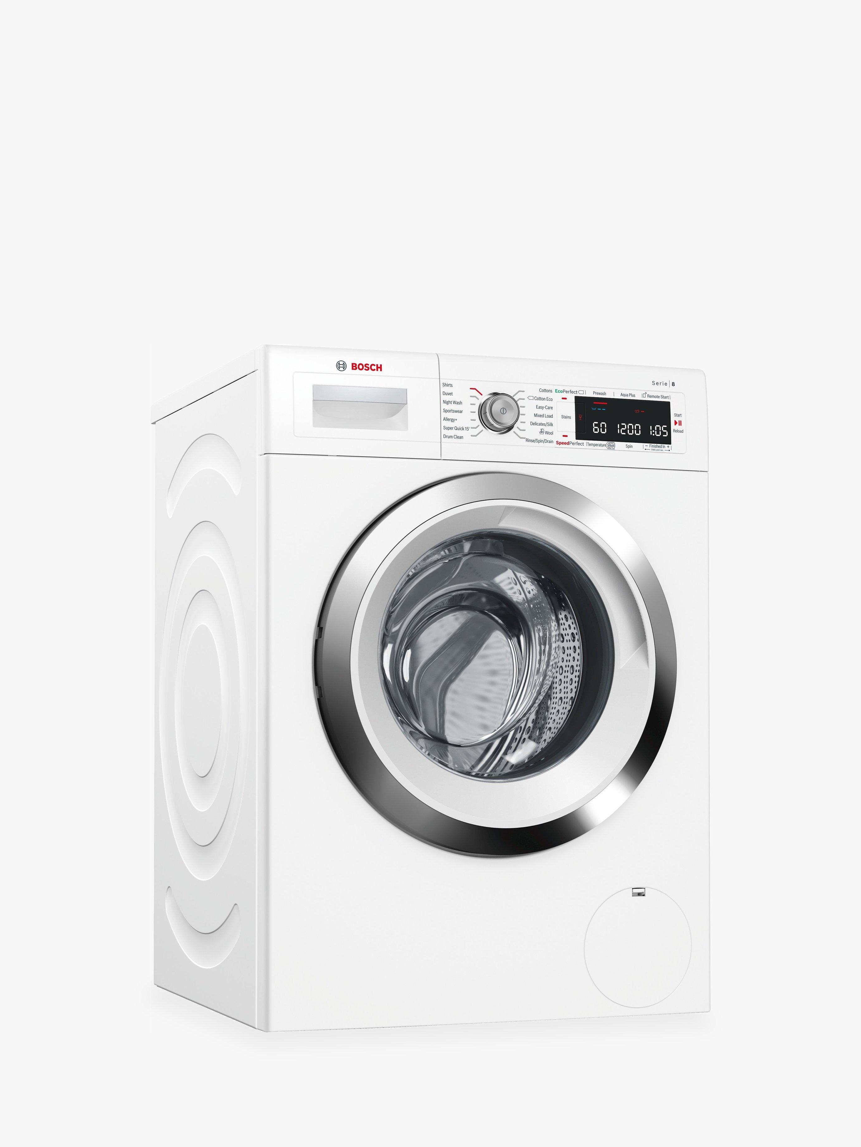 Bosch WAW285H0GB Freestanding Washing Machine with Home Connect, 9kg Load, A+++ Energy Rating, 1400rpm Spin, White