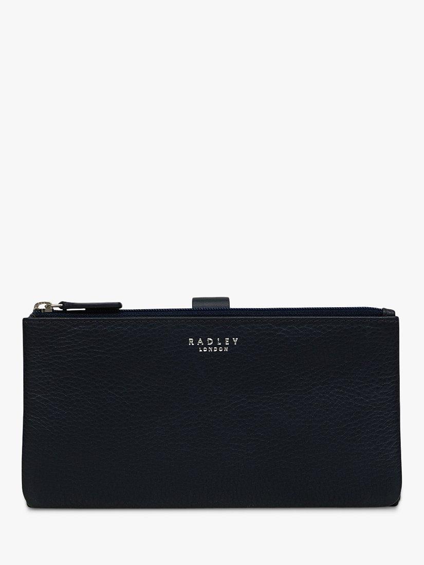 Radley Larks Wood Leather Large Folded Matinee Purse, Ink Blue