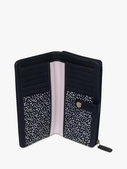 Radley Larks Wood Leather Large Folded Matinee Purse - view 2, Ink Blue