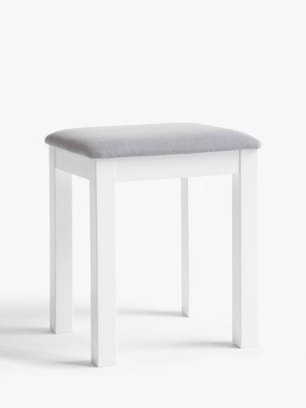 John Lewis Wilton Upholstered Stool, White