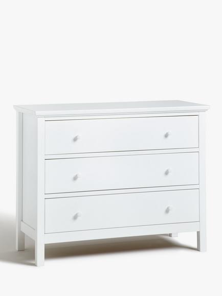 John Lewis Wilton 3 Drawer Chest, White