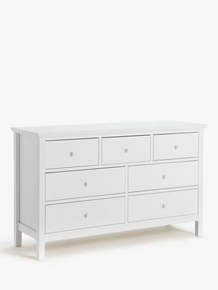 John Lewis Wilton 7 Drawer Chest, White