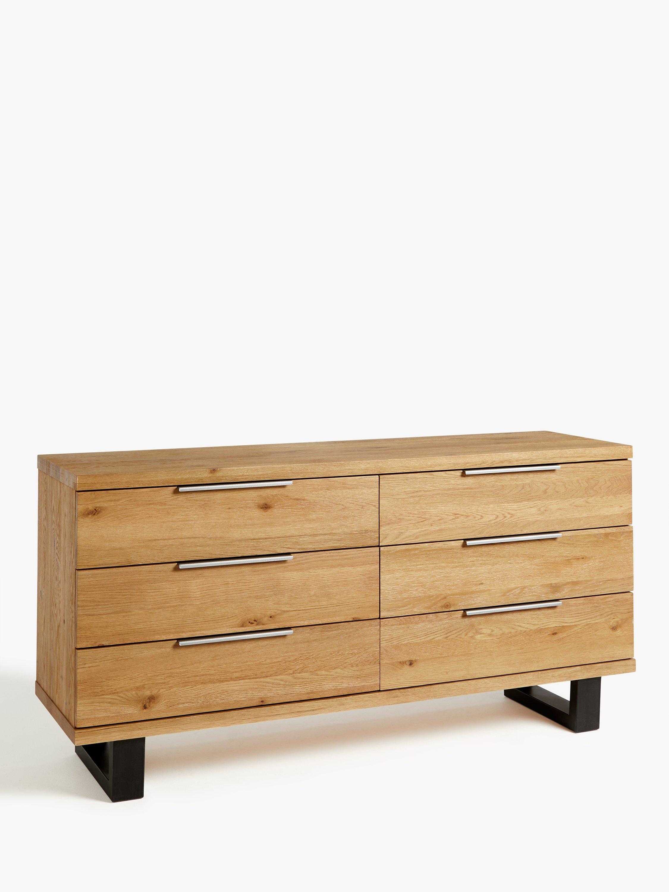 John Lewis & Partners Calia Wide 6 Drawer Chest, Oak