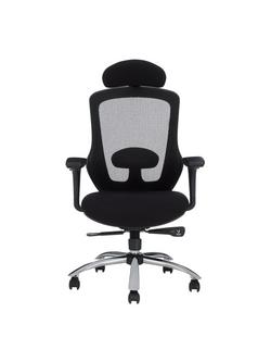 John Lewis Isaac Ergonomic Office Chair, Black - view 2, Black