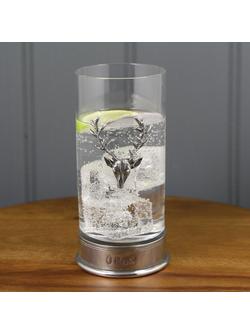 English Pewter Company Single Stag Highball Spirit Glass, Crystal, 12oz - view 2, Pewter