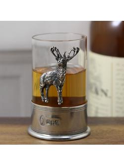English Pewter Company Crystal Stag Shot Glasses, Set of 2 - view 2, Pewter