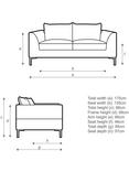 John Lewis Belgrave Medium 2 Seater Sofa, Metal Leg
