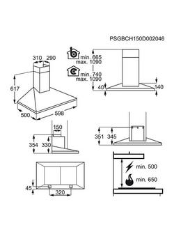 AEG DKB4650M Chimney Cooker Hood, Stainless Steel - view 2, Stainless Steel