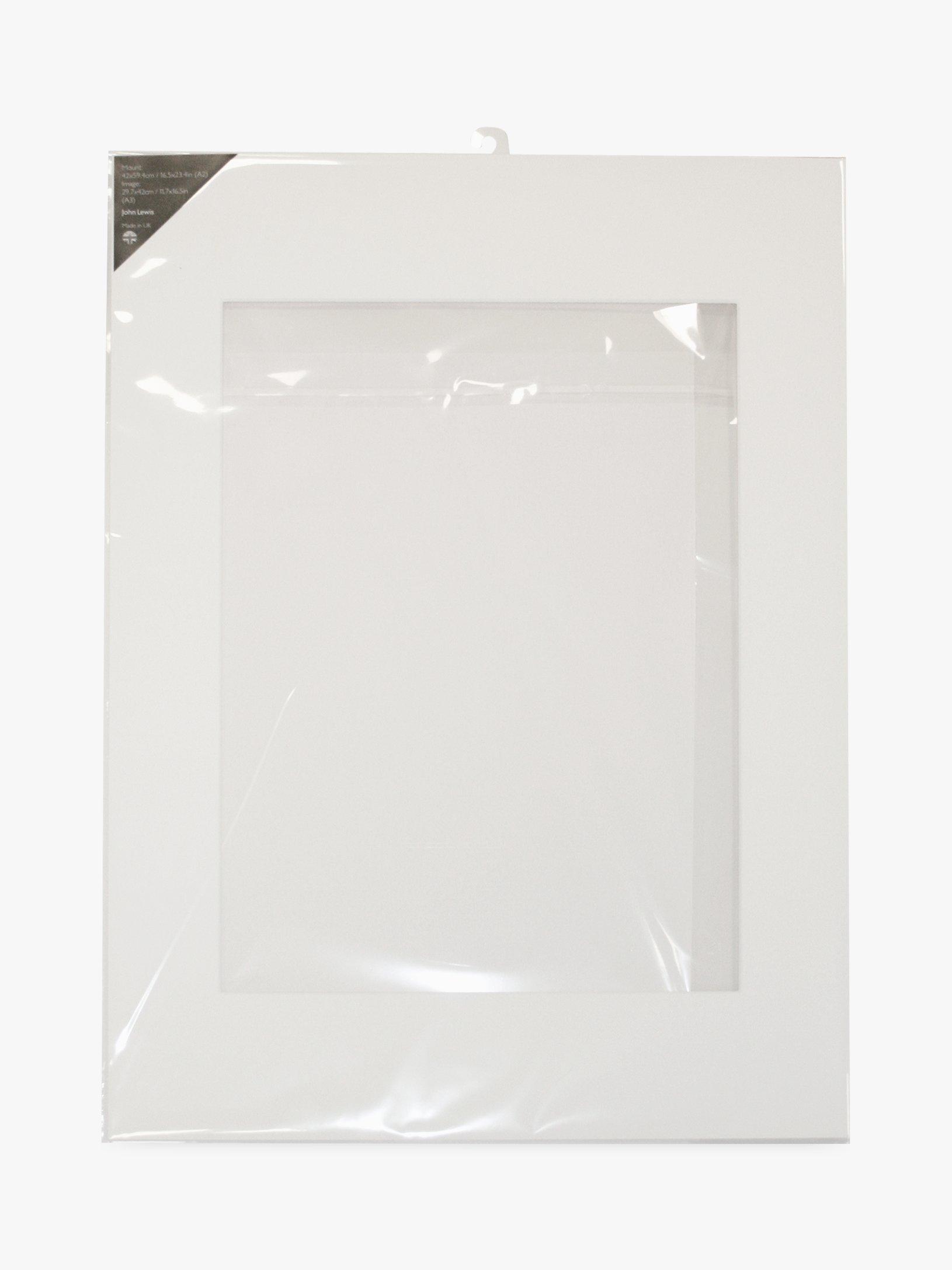 John Lewis Photo Mount A3 (30 x 42cm) Image for A2 Frame, White