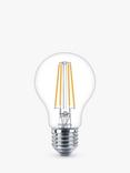 Philips 7W ES LED Classic Filament Bulbs, Warm White, Non Dimmable, Pack of 6