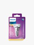 Philips 1.8W SES LED R39 Non Dimmable Reflector Bulb, Clear