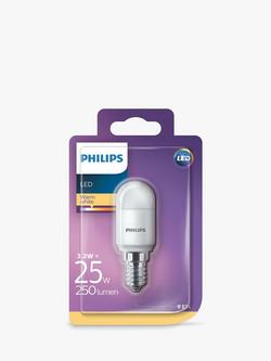 Philips 3.2W SES LED T25 Bulb, Frosted, Non Dimmable - view 2, White