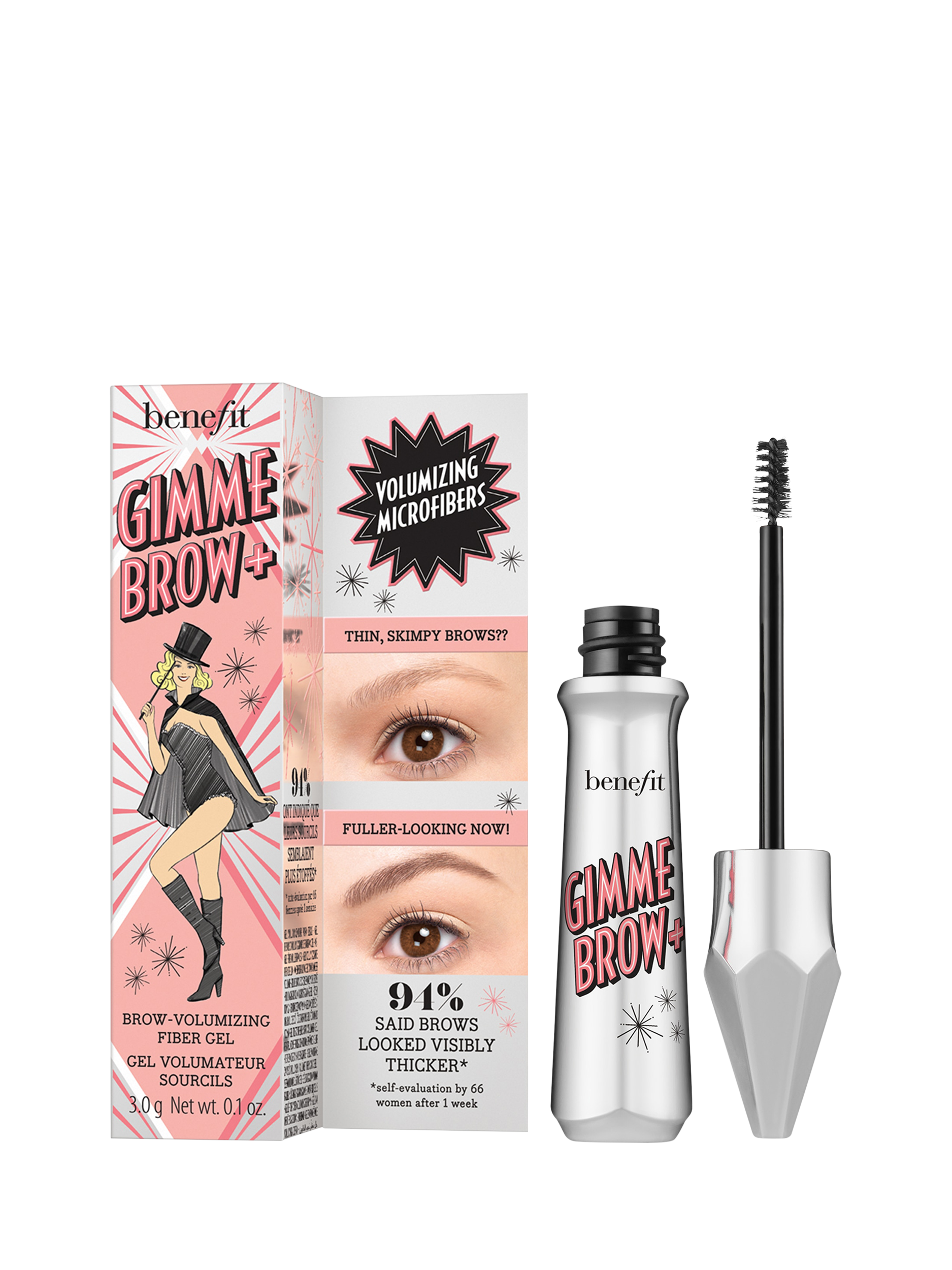 Product image 1 of 8, which shows Benefit Gimme Brow+ Volumising Brow Gel, 06 Deep
