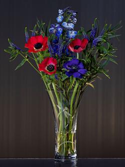 Dartington Crystal Dragonfly Vase, Medium, H21.5cm, Clear - view 2, Clear