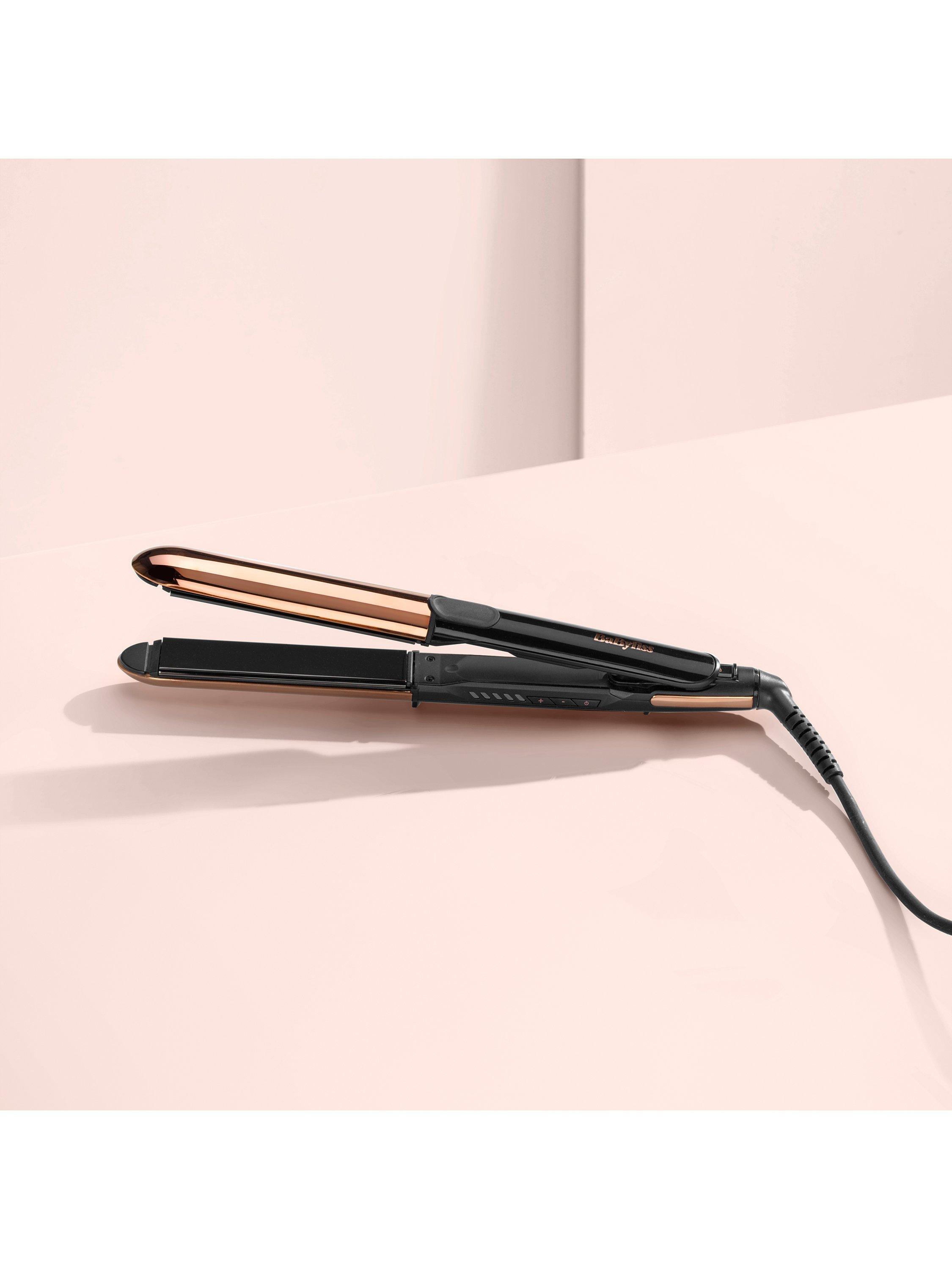 BaByliss Titanium Brilliance Straight Curl Hair Straighteners Black