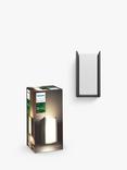 Philips Hue Turaco LED Smart Outdoor Wall Light, Black