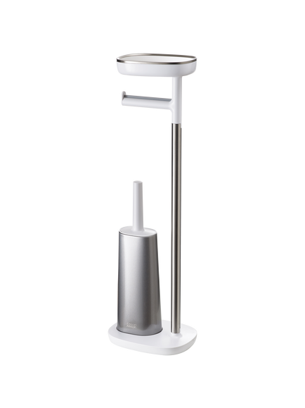 Joseph Joseph Toilet Butler with Flex™ Toilet Brush, Silver