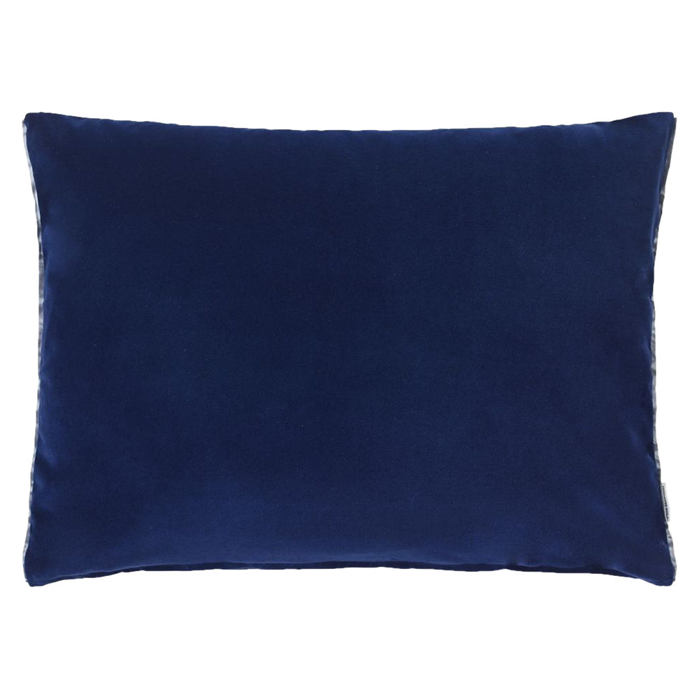 Designers Guild Cassia Velvet Cushion, Blue / Indigo