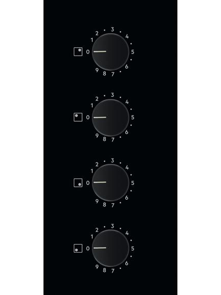 AEG HK614000CB Electric Hob, Black - view 2, 