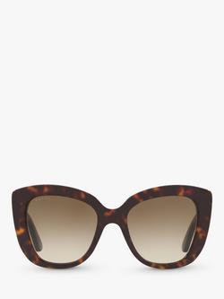 Gucci GG0327S Women's Cat's Eye Sunglasses - view 2, Tortoise/Brown Gradient
