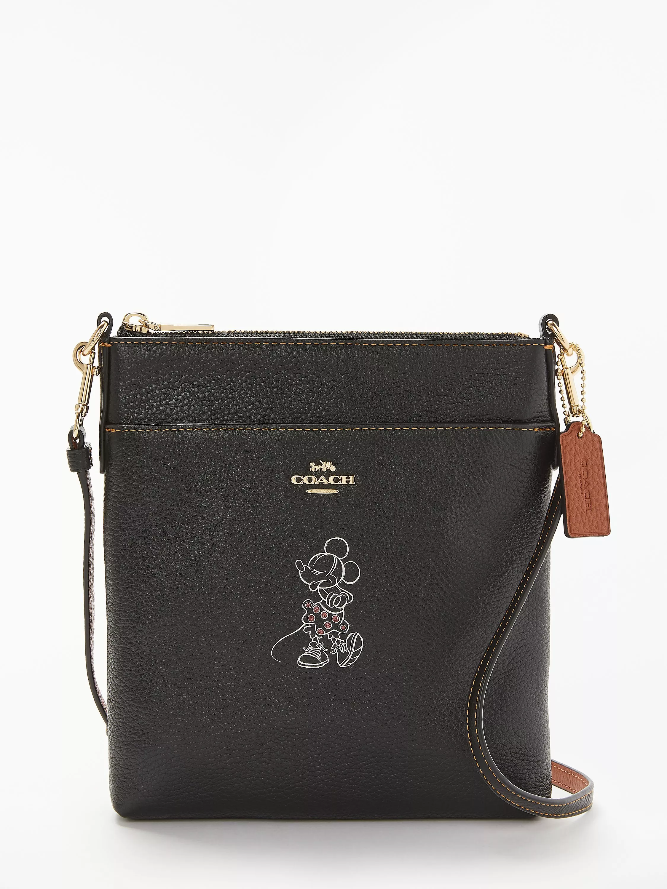 Disney x Coach Minnie Leather Messenger Cross Body Bag